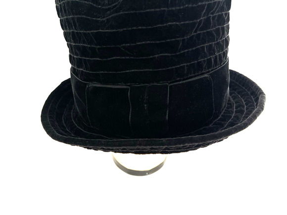 JACQUES LE CORRE PARIS BLACK VELVET HAT SIZE M, NEW WITH TAGS, MADE IN FRANCE main image 6